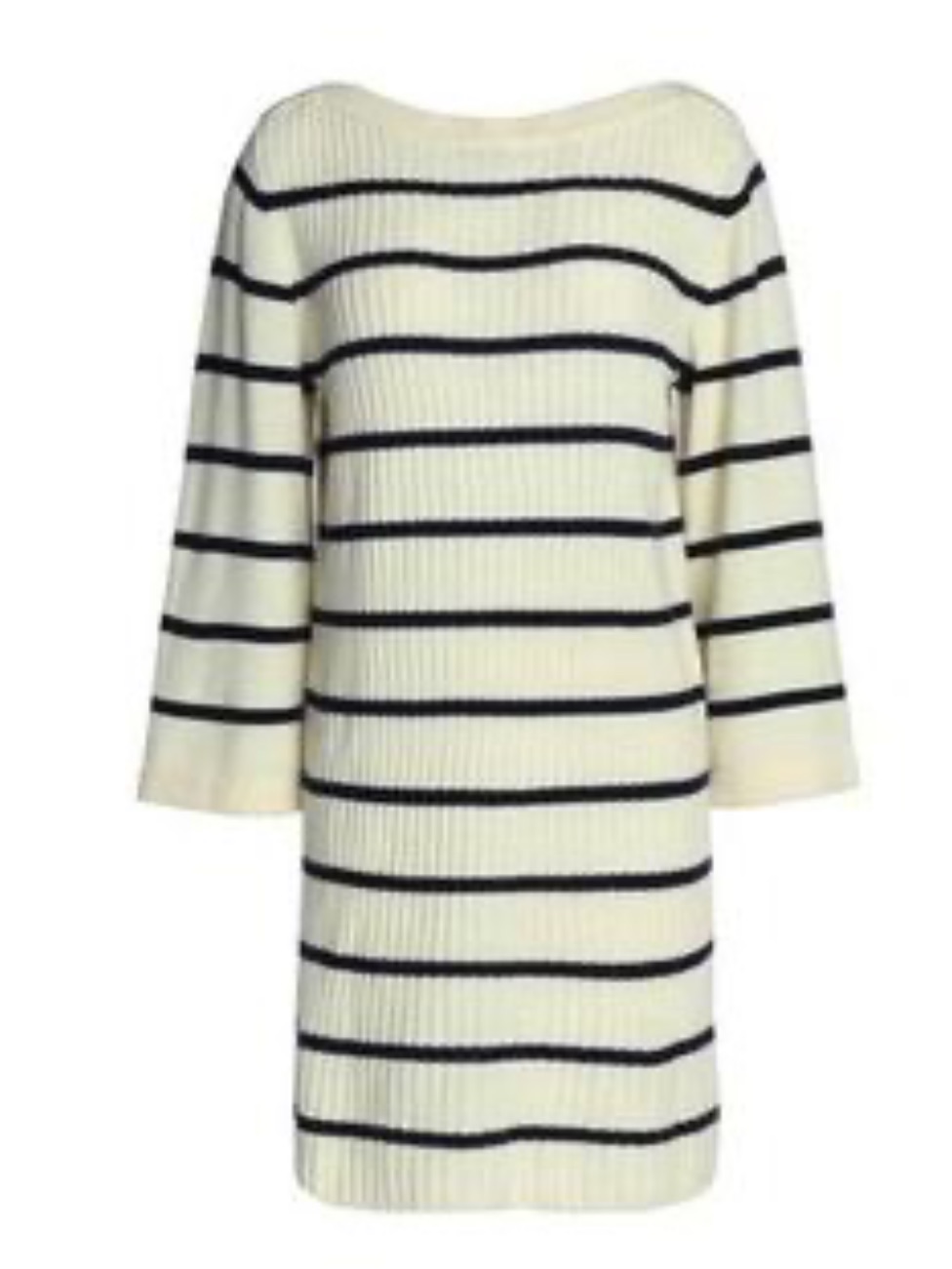 Nwt Ganni Merino Wool Striped Sweater Mini Dress